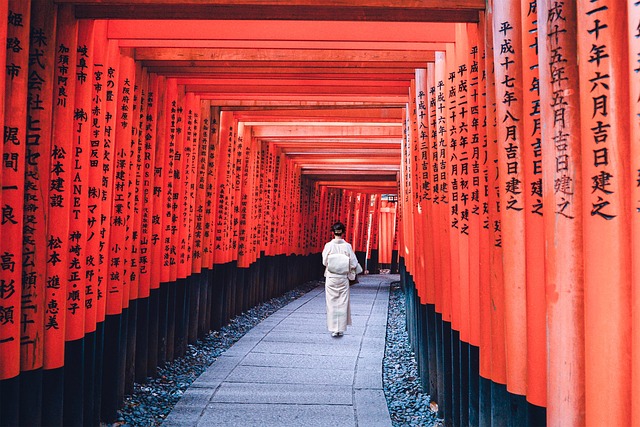 Kyoto Fushimi Inari red torii gates pathway mountain shrine